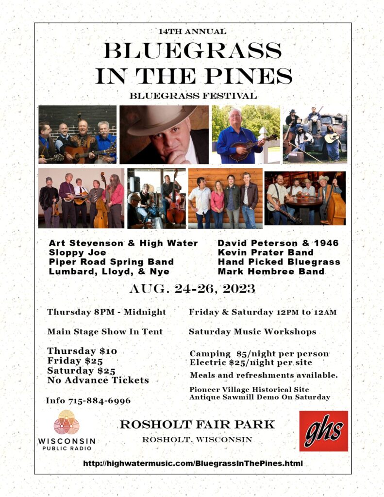 Flyer: Rob Lumbard, Nick Lloyd & Ricky Nye @ Bluegrass In The Pines