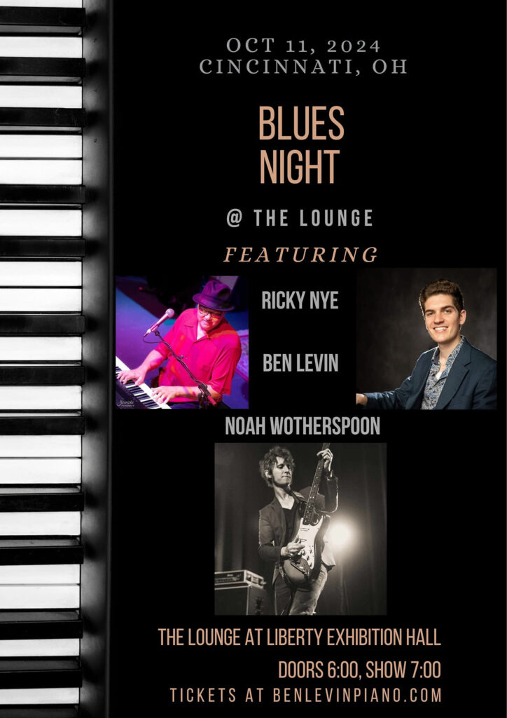 Flyer: Ricky Nye, Ben Levin & Noah Wotherspoon @ The Lounge at Liberty Exhibition Hall