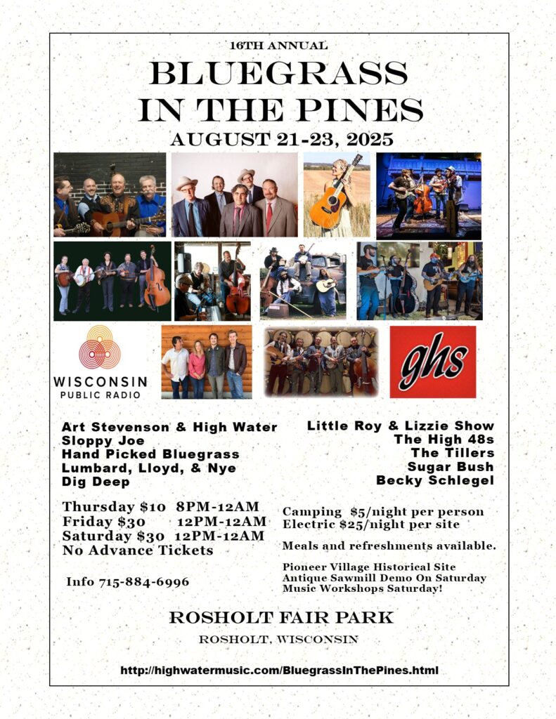Flyer: Rob Lumbard, Nick Lloyd & Ricky Nye @ Bluegrass In The Pines